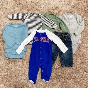 Newborn Baby boy clothes lot - onesies, sleeper, pants